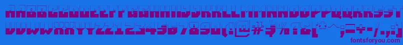 ASimplerbubwBold Font – Purple Fonts on Blue Background