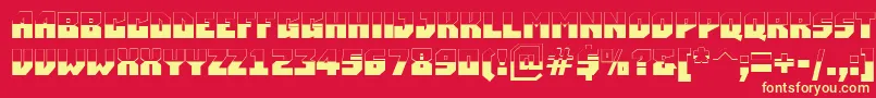 ASimplerbubwBold Font – Yellow Fonts on Red Background