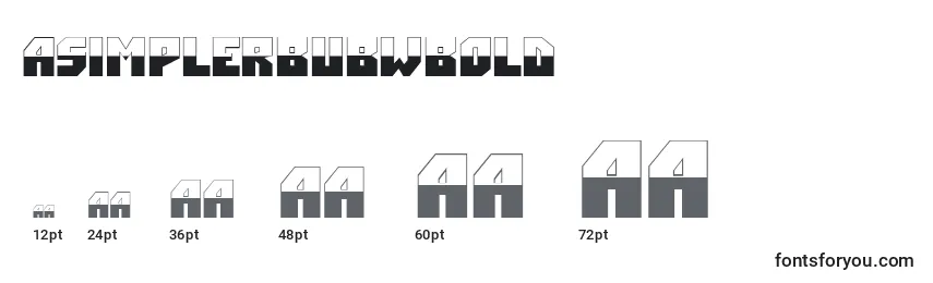 ASimplerbubwBold Font Sizes