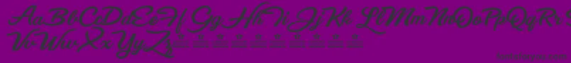 EyesWideOpenPersonalUse-Schriftart – Schwarze Schriften auf violettem Hintergrund