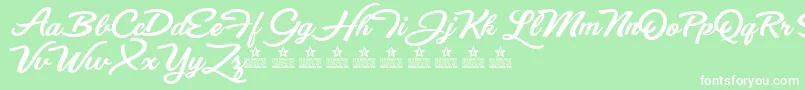 EyesWideOpenPersonalUse Font – White Fonts on Green Background