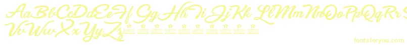 EyesWideOpenPersonalUse Font – Yellow Fonts on White Background