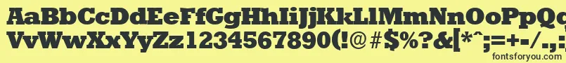 StaffordserialHeavyRegular Font – Black Fonts on Yellow Background