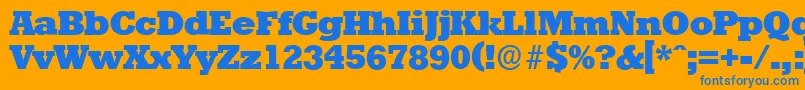 StaffordserialHeavyRegular Font – Blue Fonts on Orange Background