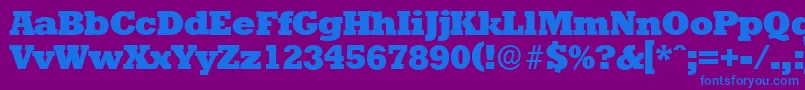 StaffordserialHeavyRegular Font – Blue Fonts on Purple Background