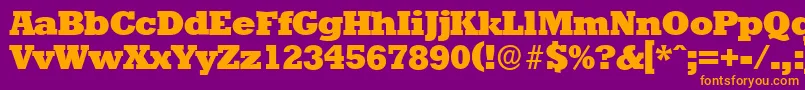 StaffordserialHeavyRegular Font – Orange Fonts on Purple Background