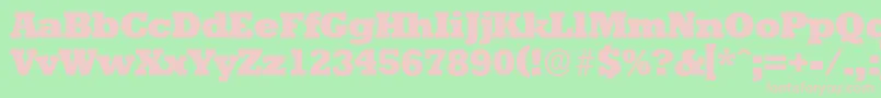 StaffordserialHeavyRegular Font – Pink Fonts on Green Background