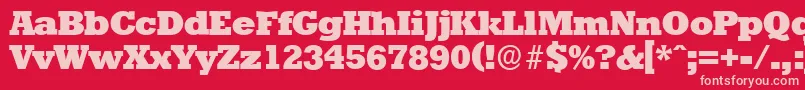 StaffordserialHeavyRegular Font – Pink Fonts on Red Background