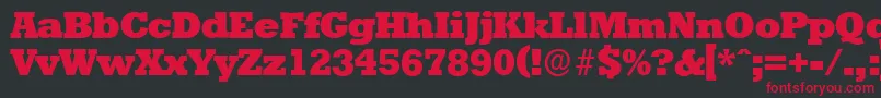 StaffordserialHeavyRegular Font – Red Fonts on Black Background