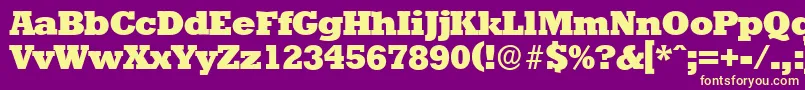 StaffordserialHeavyRegular Font – Yellow Fonts on Purple Background