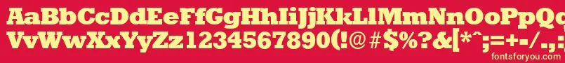 StaffordserialHeavyRegular Font – Yellow Fonts on Red Background