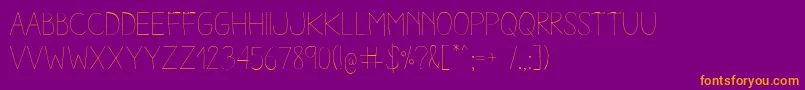 AracneLight Font – Orange Fonts on Purple Background