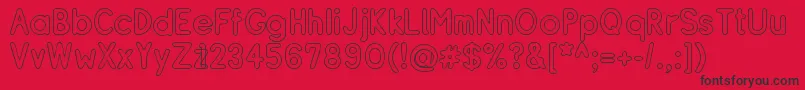 Resibo-Schriftart – Schwarze Schriften auf rotem Hintergrund
