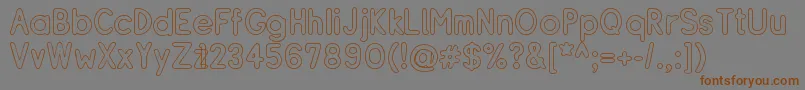 Resibo Font – Brown Fonts on Gray Background
