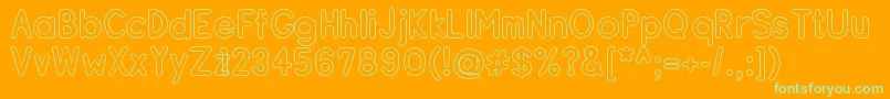 Resibo Font – Green Fonts on Orange Background