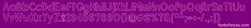 Resibo Font – Pink Fonts on Purple Background