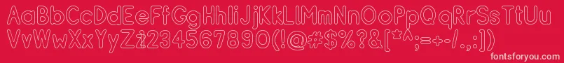 Resibo Font – Pink Fonts on Red Background