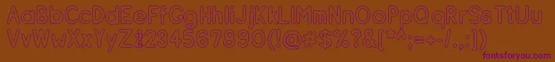 Resibo Font – Purple Fonts on Brown Background