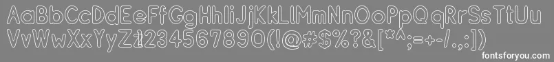 フォントResibo – 灰色の背景に白い文字