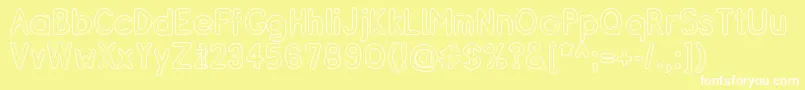 Resibo Font – White Fonts on Yellow Background