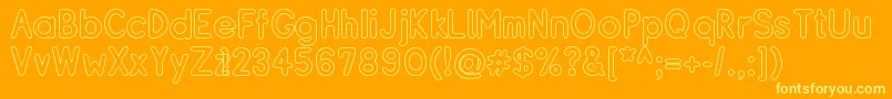 フォントResibo – オレンジの背景に黄色の文字