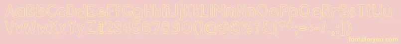 Resibo Font – Yellow Fonts on Pink Background