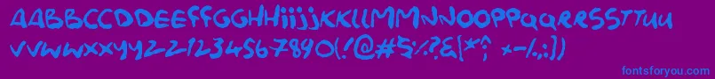 Splatink Font – Blue Fonts on Purple Background