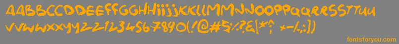 Splatink Font – Orange Fonts on Gray Background
