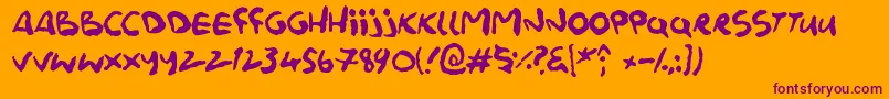 Splatink Font – Purple Fonts on Orange Background