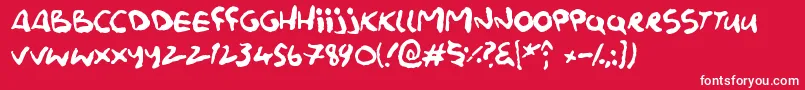 Splatink Font – White Fonts on Red Background