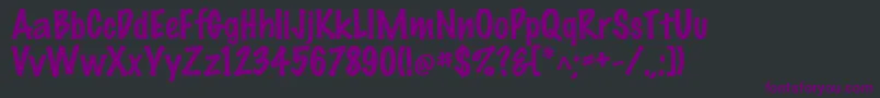 フォントMarkerFelt – 黒い背景に紫のフォント