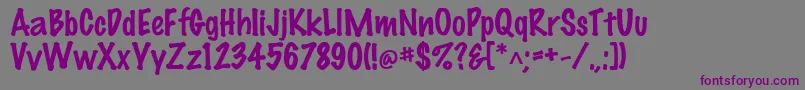 MarkerFelt Font – Purple Fonts on Gray Background