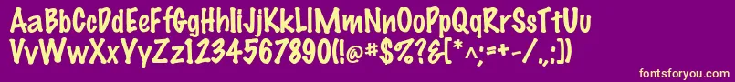 MarkerFelt Font – Yellow Fonts on Purple Background
