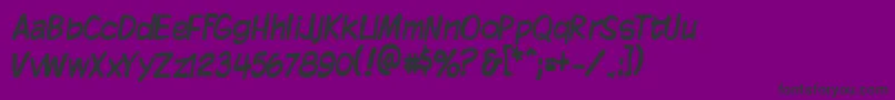 Kmkdspt-Schriftart – Schwarze Schriften auf violettem Hintergrund