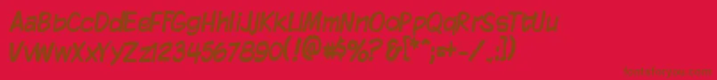 Подробнее о шрифте Kmkdspt Шрифт Kmkdspt – коричневые шрифты на красном фоне