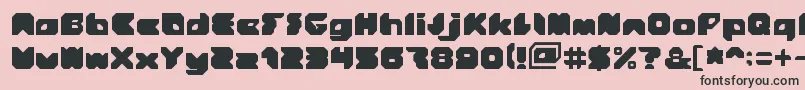 フォントStranger – ピンクの背景に黒い文字