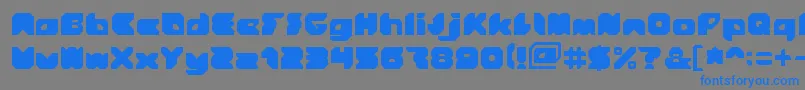 Czcionka Stranger – niebieskie czcionki na szarym tle