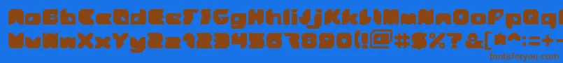 Stranger Font – Brown Fonts on Blue Background