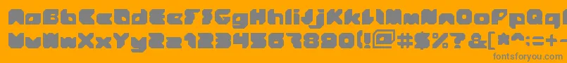 フォントStranger – オレンジの背景に灰色の文字