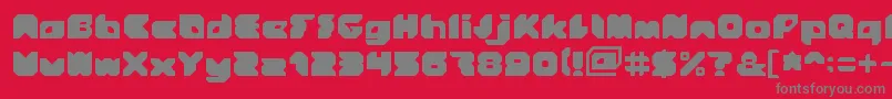 Fonte Stranger – fontes cinzas em um fundo vermelho