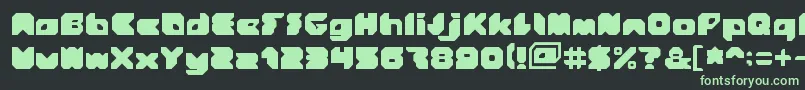 フォントStranger – 黒い背景に緑の文字