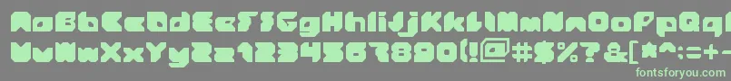Stranger Font – Green Fonts on Gray Background