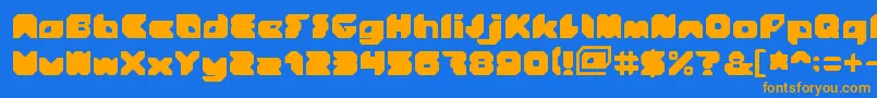Stranger Font – Orange Fonts on Blue Background