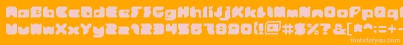 Шрифт Stranger – розовые шрифты на оранжевом фоне