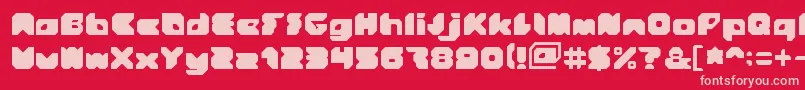 Stranger Font – Pink Fonts on Red Background