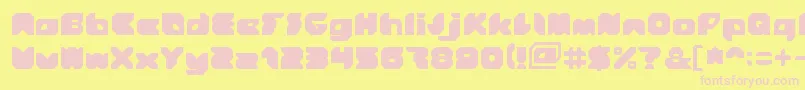 Stranger Font – Pink Fonts on Yellow Background