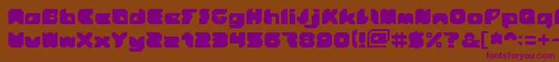 Stranger Font – Purple Fonts on Brown Background