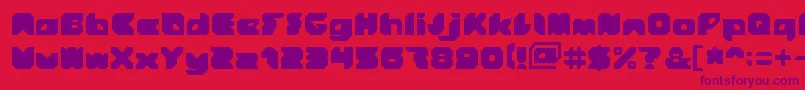 Stranger-fontti – violetit fontit punaisella taustalla