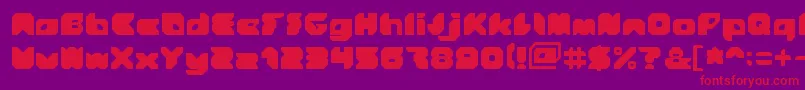 Stranger Font – Red Fonts on Purple Background