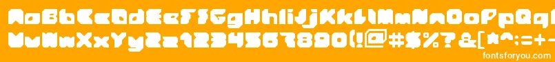 Stranger Font – White Fonts on Orange Background